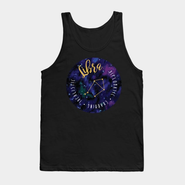 Libra Zodiac Tank Top by CreativeHermitCo